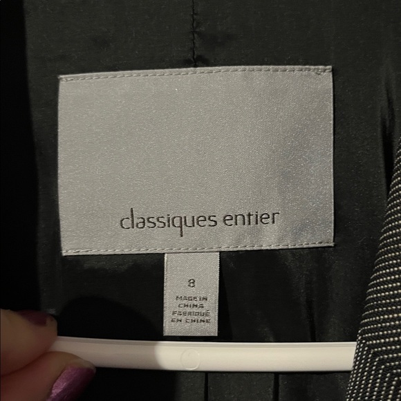 Classiques Entier Charcoal Wool Striped Blazer - Picture 3 of 9